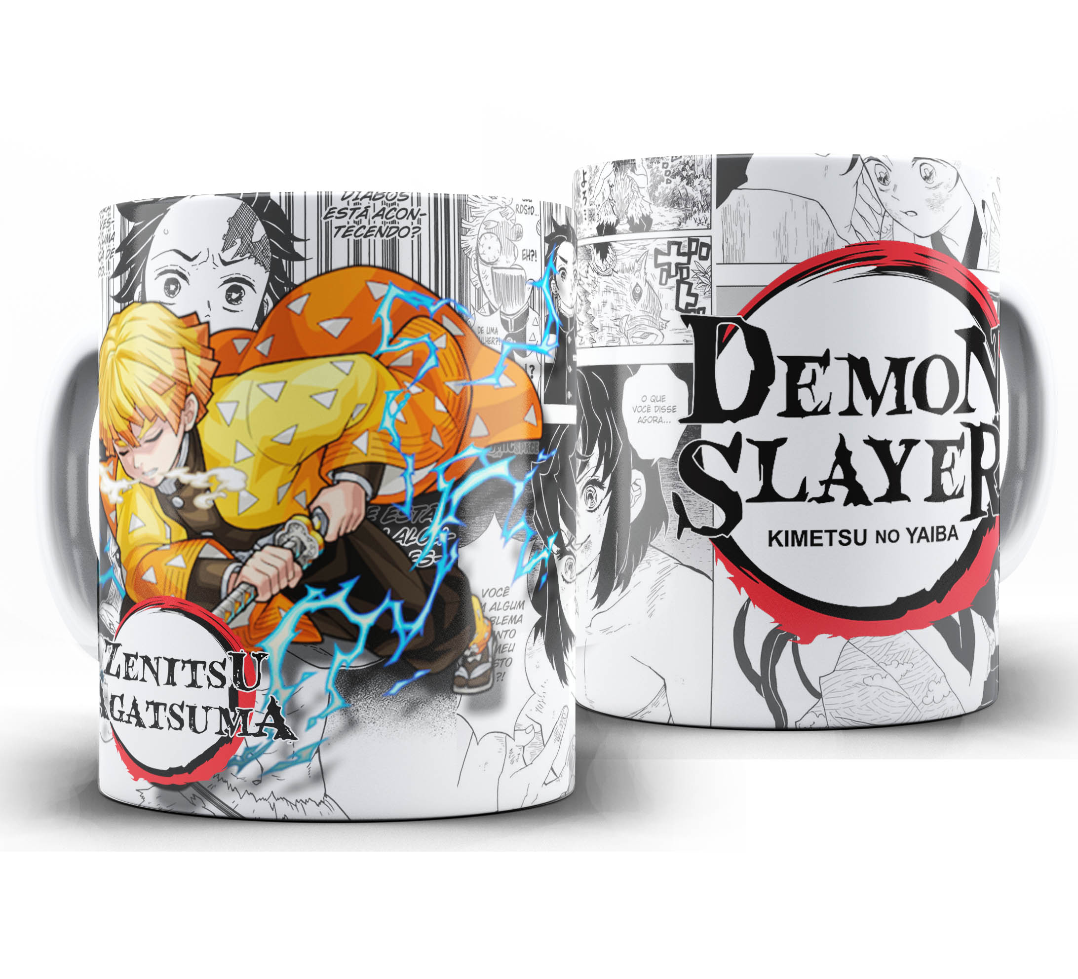 Caneca Anime Manga - Demon Slayer Kimetsu no Yaiba - Zenitsu Agatsuma